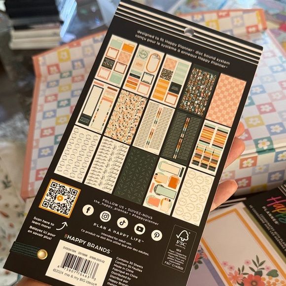 The Happy Planner Trendy Teacher Sticker Pack - Blue, Orange, Gold NEW NWT - Picture 2 of 4